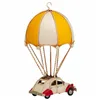 Decorative Figure Alexandra House Living Yellow Iron ABS Balloon Car Parachute 17 x 31 x 18 cm