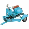 Decorative Figure Alexandra House Living Light Blue Iron ABS Motorbike Trailer 10 x 10 x 34 cm