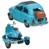 Decorative Figure Alexandra House Living Light Blue Iron ABS Motorbike Trailer 10 x 10 x 34 cm