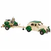 Decorative Figure Alexandra House Living Green Iron ABS Motorbike Trailer 9 x 9 x 41 cm