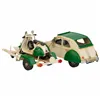 Decorative Figure Alexandra House Living Green Iron ABS Motorbike Trailer 9 x 9 x 41 cm