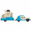 Decorative Figure Alexandra House Living Light Blue Iron ABS Caravan Trailer 9 x 15 x 41 cm