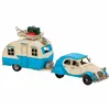 Decorative Figure Alexandra House Living Light Blue Iron ABS Caravan Trailer 9 x 15 x 41 cm