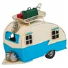 Decorative Figure Alexandra House Living Light Blue Iron ABS Caravan Trailer 9 x 15 x 41 cm