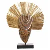 Mask Alexandra House Living Brown Wood Glass Marine algae 50 x 12 x 38 cm