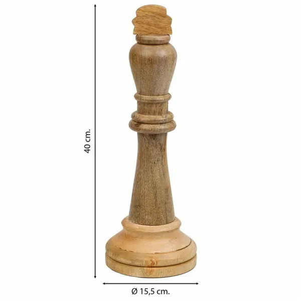 Decorative Figure Alexandra House Living Brown Mango wood Chess 15 x 40 x 15 cm