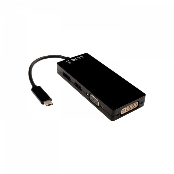 USB Centrmezgls V7 V7UC-DPHDVGADVI-BLK Melns