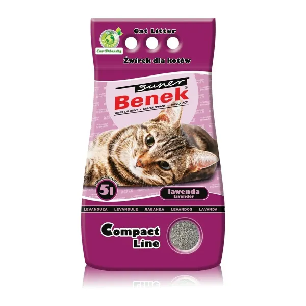 Песок для кошек Super Benek Compact Лаванда 5 L