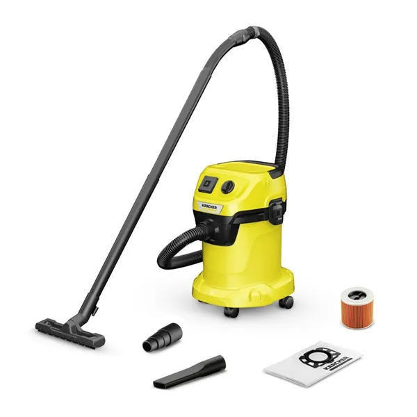 Extractor Kärcher WD 3 P V-17/4/20 Yellow Black 1000 W