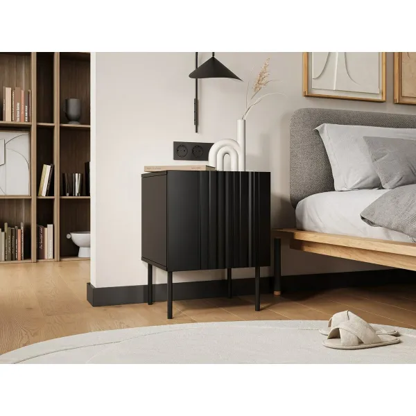 Nightstand Cama Meble ISLA 400068 Black