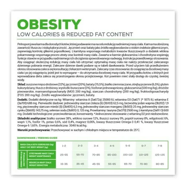 Fodder VETEXPERT Obesity Cat 2 Kg