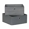 Storage boxes Mondex Grey 28 x 28 x 13 cm (2 Units)