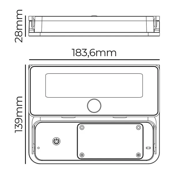 LED Wall Light EDM 31821 Polycarbonate ABS 12 W 1600 lm Solar (6500 K)