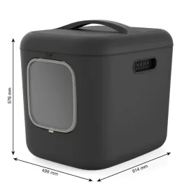 Ящик для кошачьего туалета Rotho Biala XL anthracite Антрацитный Пластик