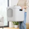 Cat Litter Box Rotho Biala XL White Plastic