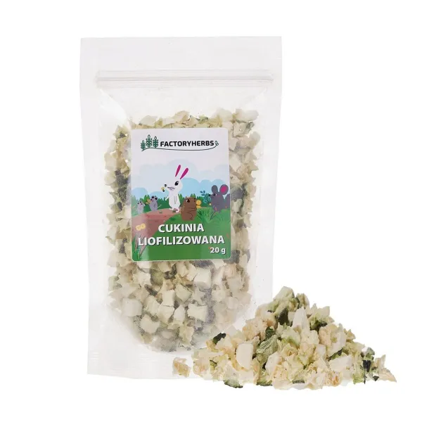 Rabbit Food Factoryherbs Freeze-dried zucchini Vegetables Chichilla Guinea pig Hamster Rat Mouse Rodents Birds