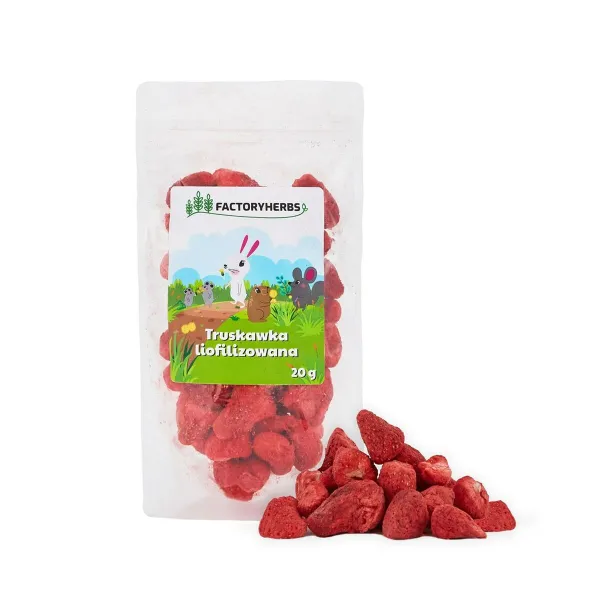 Rabbit Food Factoryherbs Freeze-dried strawberries Fruits Chichilla Guinea pig Hamster Rat Mouse Rodents Birds