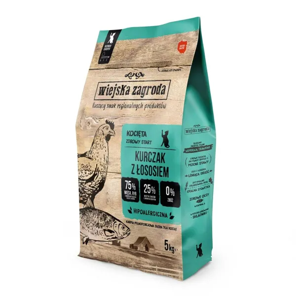 Rehu WIEJSKA ZAGRODA Kitten Chicken with salmon Kana 5 kg