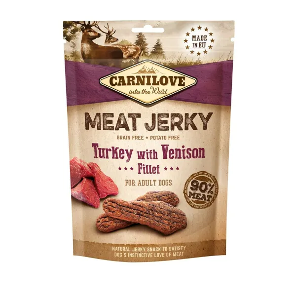 Фураж Carnilove Meat Jerky Turkey with Venison Для взрослых индейка 100 g