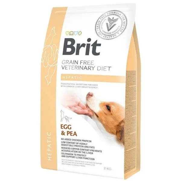 Lopbarība Brit Grain Free Veterinary Diet Hepatic Egg&Pea 2 Kg
