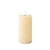 LED Candle Lumineo Cream Ø 7,5 x 17,3 cm With relief (AAA)