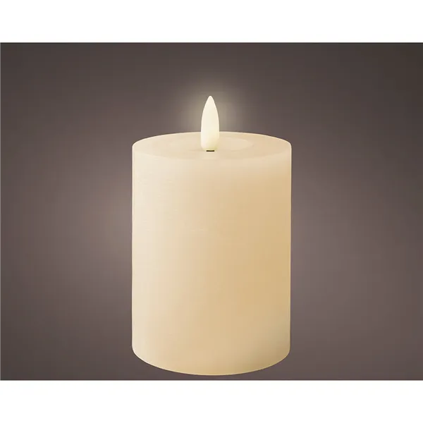 LED Candle Lumineo Beige Cream Ø 7 x 11,2 cm (AAA)