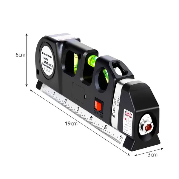 Laser level with tape measure 250cm Bigstreen 21747