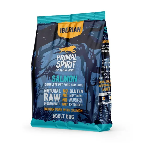 Pašarai Primal Spirit Iberian 70% Salmón Lašišos raudonumo spalva 1 kg Suaugęs