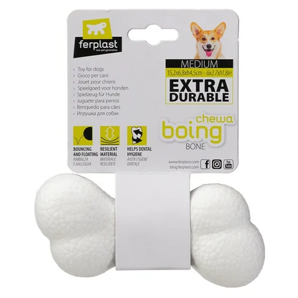 Dog chewing toy Ferplast White Natural rubber animals