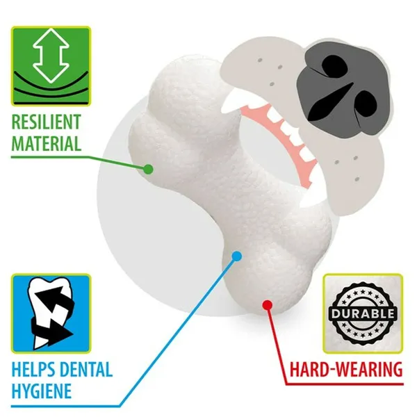 Dog chewing toy Ferplast White Natural rubber animals