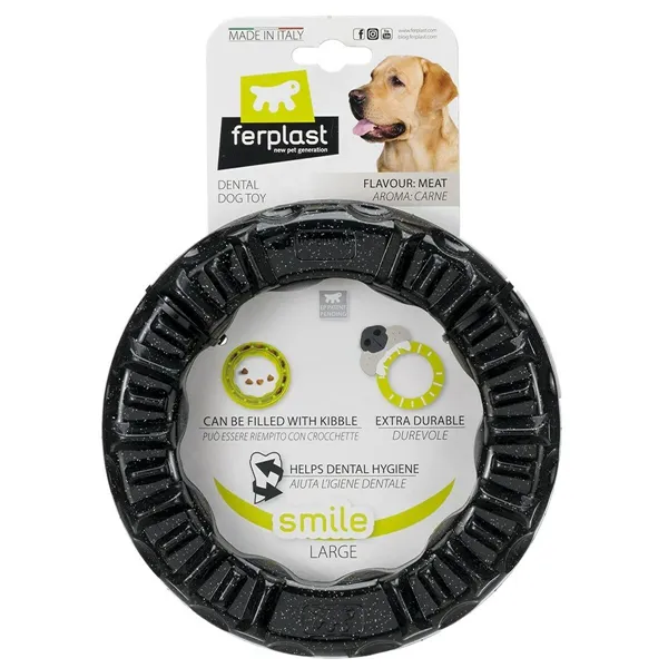 Dog chewing toy Ferplast Black Natural rubber