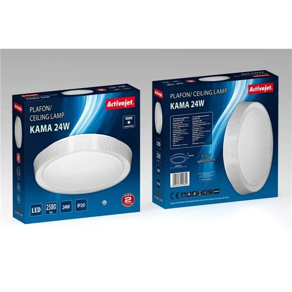 Ceiling Light Activejet AJE-KAMA 24W White 80 24 W (4000 K)