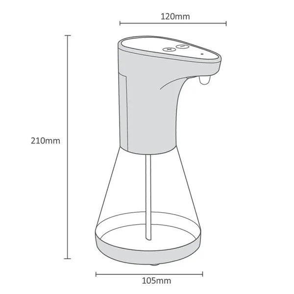 Automatic Soap Dispenser with Sensor Promedix PR-530 White Plastic