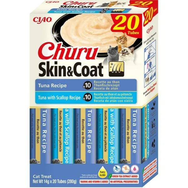 Snack for Cats Inaba Churu Skin&Coat Žuvis