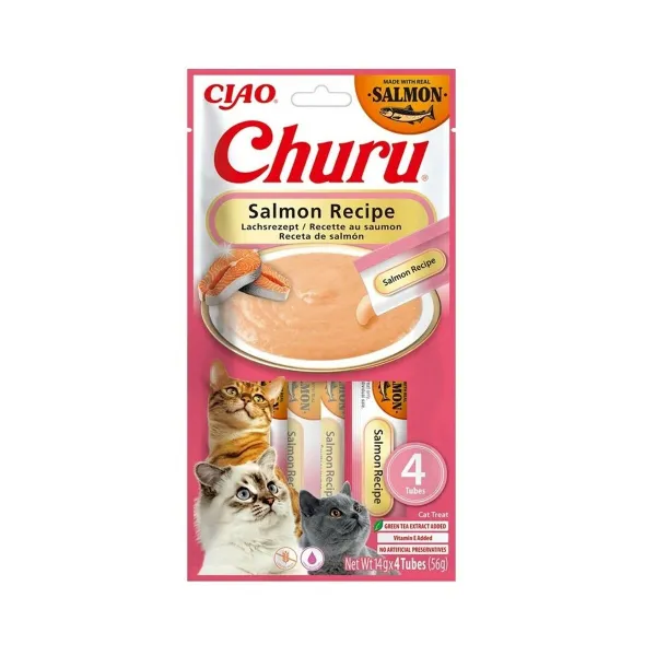 Snack for Cats Inaba Churu Lõheroosa 4 x 14 g