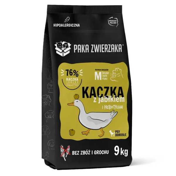 Lopbarība Paka Zwierzaka Duck with apple M Pīle 9 kg