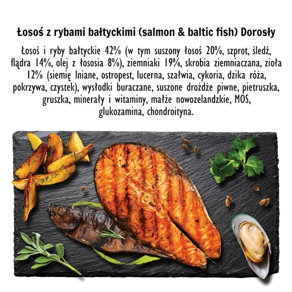 Фураж Paka Zwierzaka Salmon with Baltic fish M Лососевый 9 kg