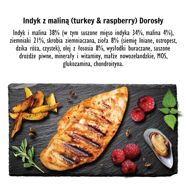 Sööt Paka Zwierzaka Turkey with raspberry M Türgi 9 kg
