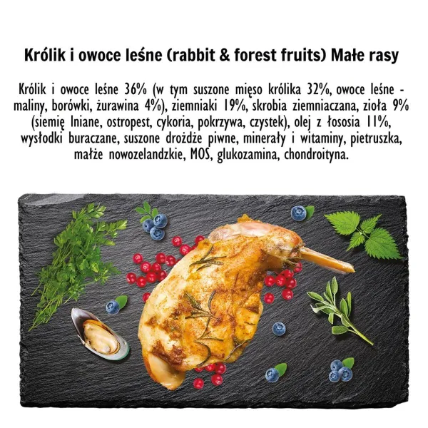 Lopbarība Paka Zwierzaka Rabbit with forest fruits S Trusis 9 kg