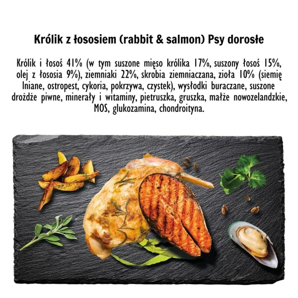 Fodder Paka Zwierzaka Rabbit with salmon M Rabbit 3 Kg