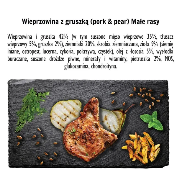 Lopbarība Paka Zwierzaka Pork with pear S Cūka 1,5 Kg