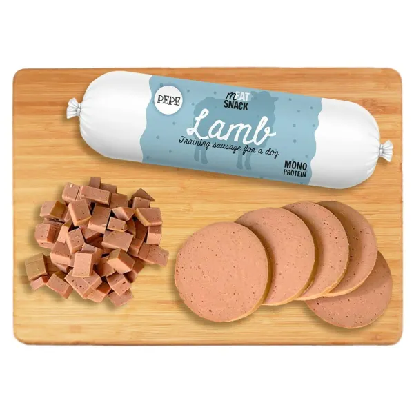 Suņu uzkodas Paka Zwierzaka Pepe Sausage Lamb Jēra gaļa 200 g