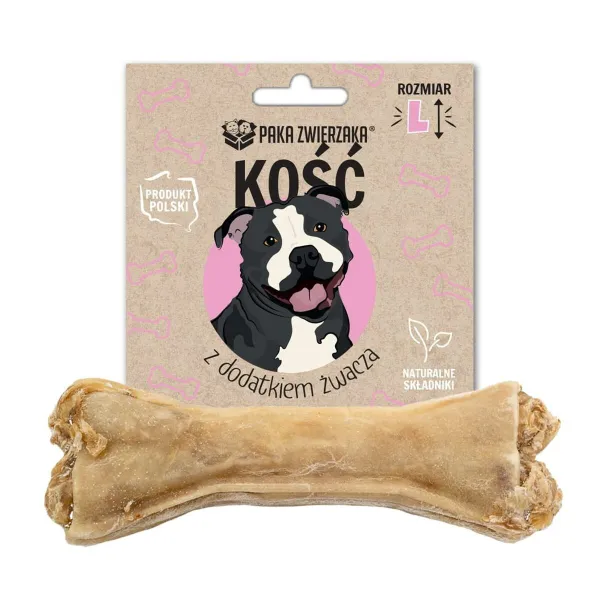 Закуска для собак Paka Zwierzaka Bone with tripe additive L 13,5 cm Говядина 70 g