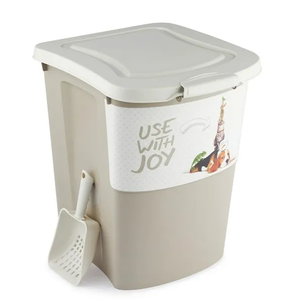 Bucket container Rotho Beige Plastic