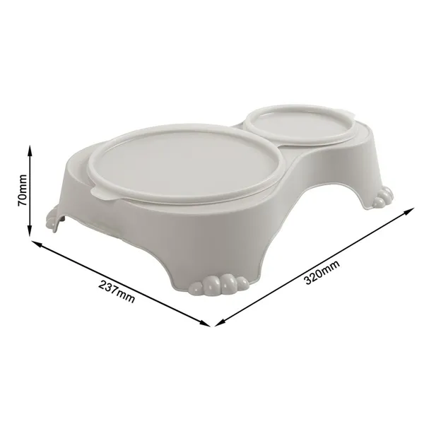 Dog Feeder Rotho Grey Plastic