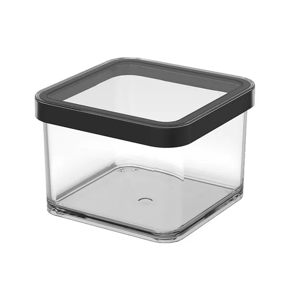 Bucket container Rotho Black Transparent Plastic