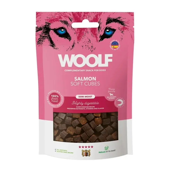 Koiran makupala Woolf Soft Cubes Salmon Lohi 100 g