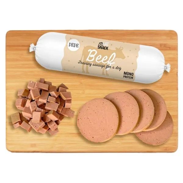 Закуска для собак Paka Zwierzaka Pepe Sausage beef Говядина 200 g