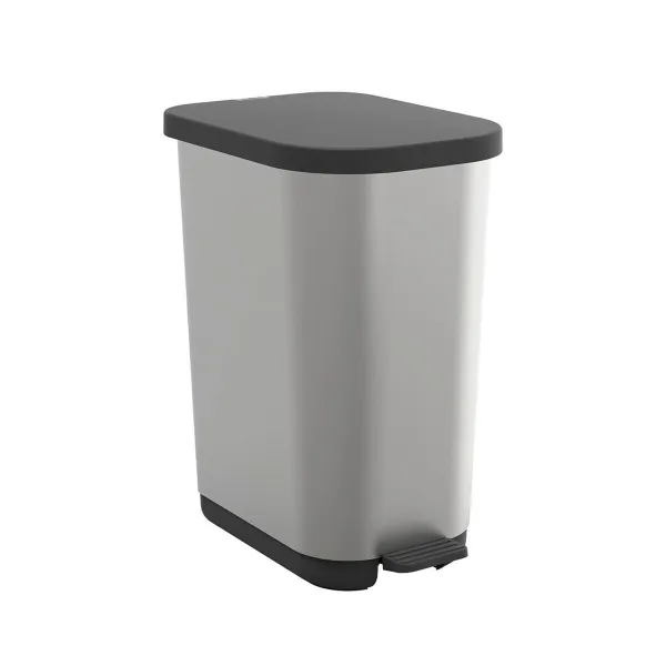 Prügiämber Rotho Ribo Silver Hõbe Plastmass 35 L