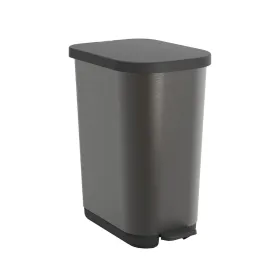 Šiukšliadėžė su pedalu Rotho Ribo Graphite Grafito Plastmasinis 35 L
